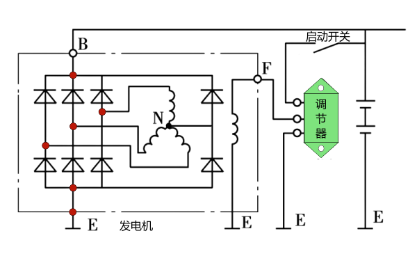 八管硅整流發(fā)電機(jī)電路示意圖.png