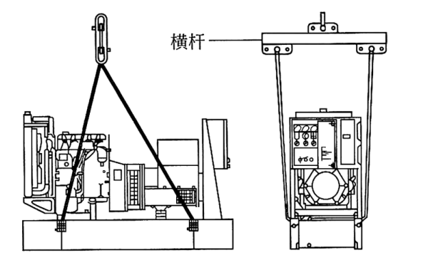 發(fā)電機組的柴油機吊裝示意圖.png