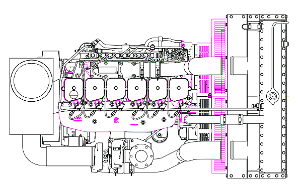 QSB5.9-G30東風康明斯發(fā)動機外形尺寸平面圖.png