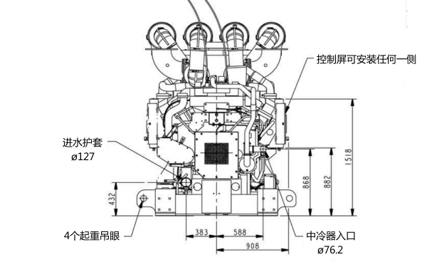 2000KW康明斯發(fā)電機(jī)組安裝正面圖.png