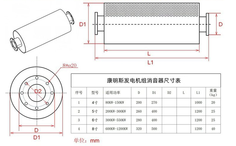 二級(jí)消音器-康明斯柴油發(fā)電機(jī)組.png