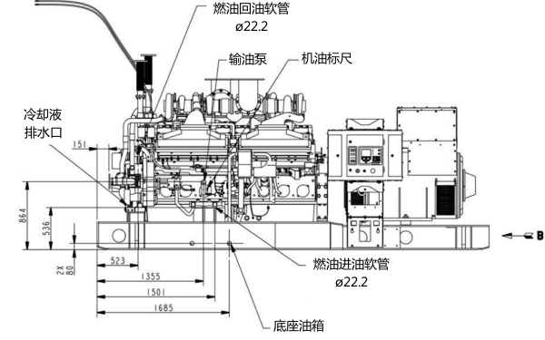 康明斯發(fā)電機組進回油管位置圖.png