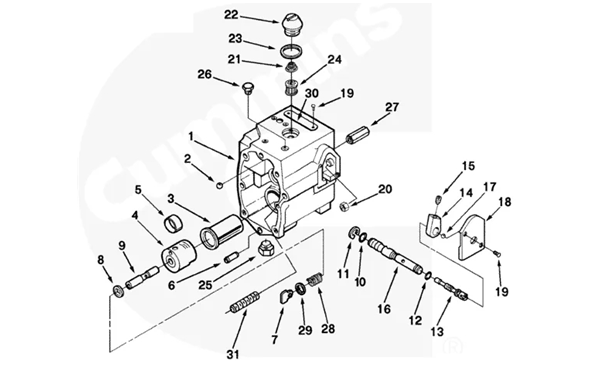 PT燃油泵零件圖（3075526）-康明斯柴油發(fā)電機(jī)組.png