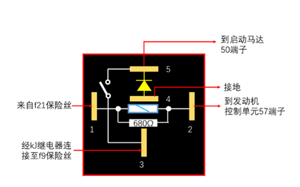 啟動繼電器內(nèi)部接線原理圖-柴油發(fā)電機(jī)組.png