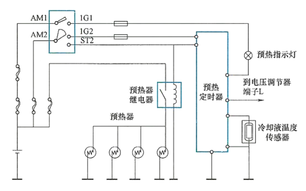 預(yù)熱器可變延時(shí)型電路-柴油發(fā)電機(jī)組.png