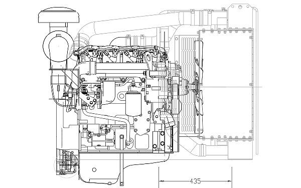 QSB3.9-G3東風(fēng)康明斯發(fā)動(dòng)機(jī)外形側(cè)視圖.png