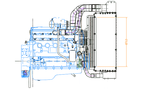 QSB6.7-G3東風(fēng)康明斯發(fā)動(dòng)機(jī)外形尺寸側(cè)視圖.png