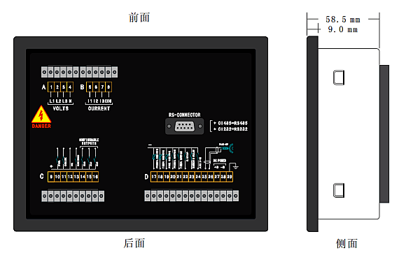 康明斯柴油發(fā)電機(jī)組控制器外觀尺寸.png