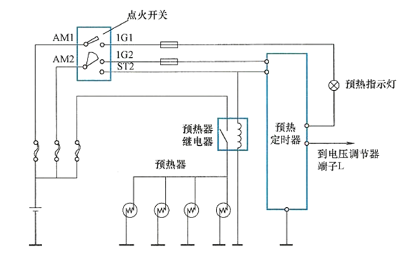 預(yù)熱器固定延時(shí)型電路-柴油發(fā)電機(jī)組.png