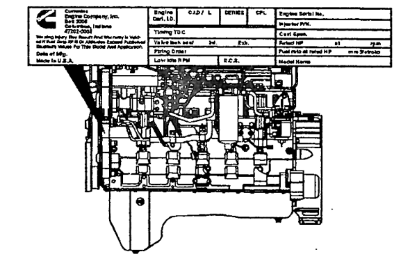 康明斯柴油機(jī)銘牌的安裝位置.png