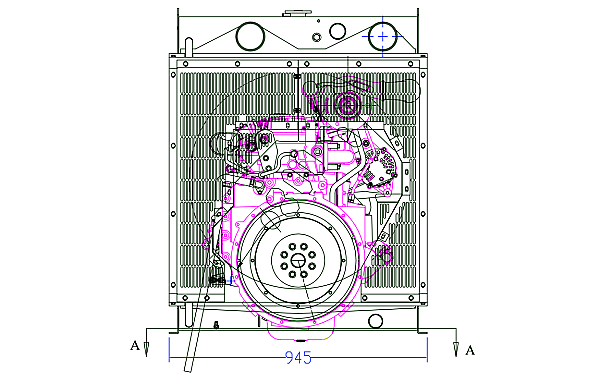 QSB6.7-G3東風(fēng)康明斯發(fā)動(dòng)機(jī)外形尺寸后視圖.png