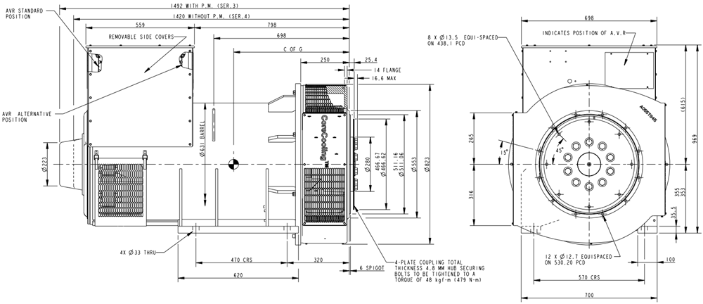 S5L1D-C4斯坦福發(fā)電機(jī)外形圖紙.png