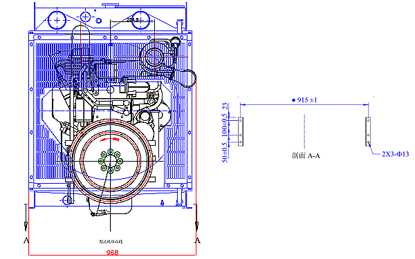 6CTAA8.3-G2東風(fēng)康明斯發(fā)動機(jī)外形尺寸后視圖.png