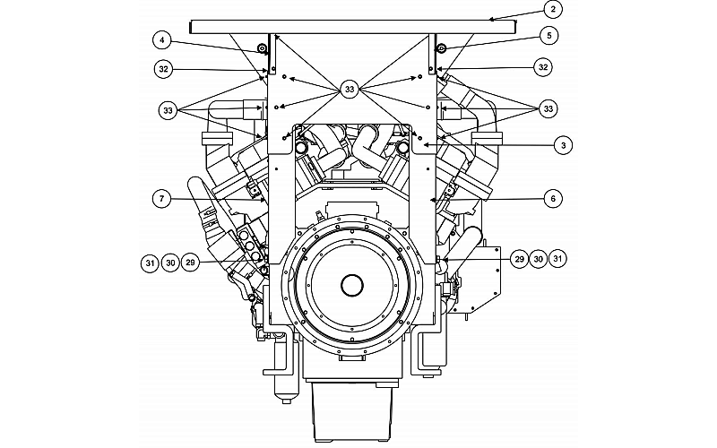 QSK60系列康明斯柴油機(jī)正面結(jié)構(gòu)圖.png