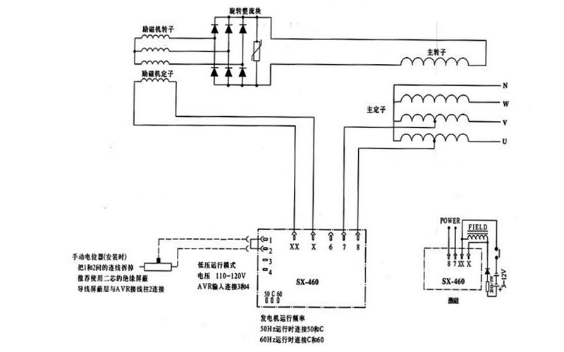 SX460調(diào)壓板接線圖-康明斯柴油發(fā)電機組.png