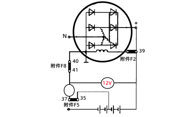 硅整流發(fā)電機空載試驗原理圖-柴油發(fā)電機組.png