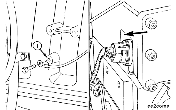 斷開(kāi)柴油機(jī)電子執(zhí)行器線(xiàn)束的接地導(dǎo)線(xiàn)接頭.png