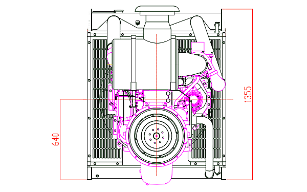 QSL8.9-G33東風(fēng)康明斯發(fā)動機外形尺寸后視圖.png