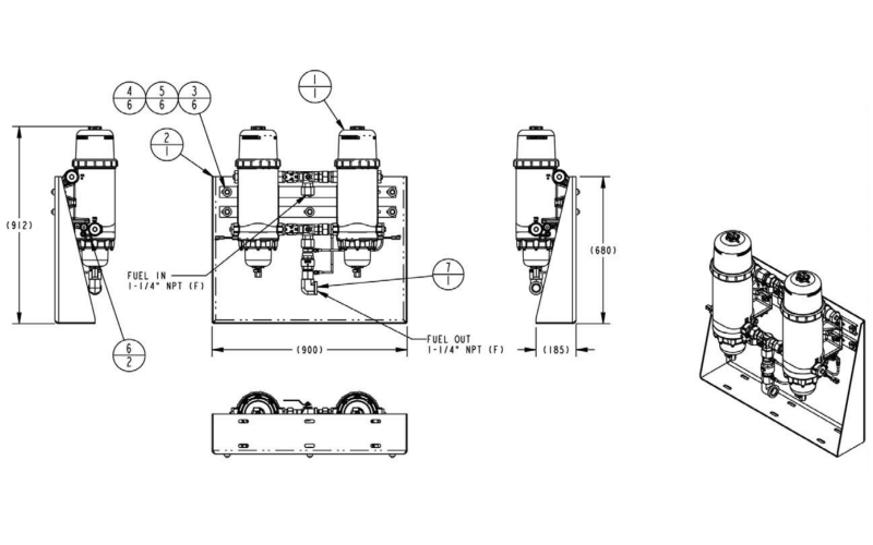 外置一級燃油濾清器安裝圖-柴油發(fā)電機(jī)組.png