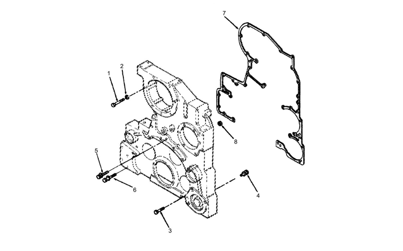 齒輪室蓋總成圖-康明斯柴油發(fā)電機(jī)組.png