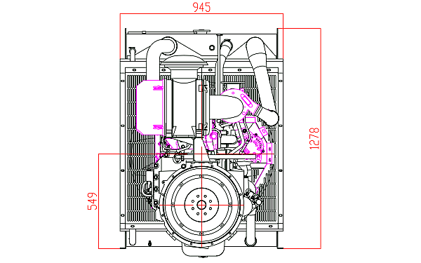 QSB6.7-G31東風(fēng)康明斯發(fā)動(dòng)機(jī)外形尺寸后視圖.png