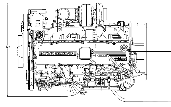 QSL8.9-G30東風康明斯發(fā)動機外形尺寸平面圖.png