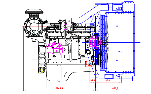 QSL8.9-G2東風康明斯發(fā)動機外形尺寸側視圖.png