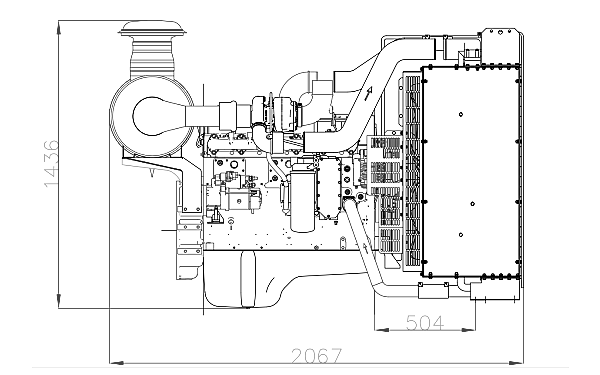 6LTAA9.5-G1東風(fēng)康明斯發(fā)動機外形尺寸側(cè)視圖.png