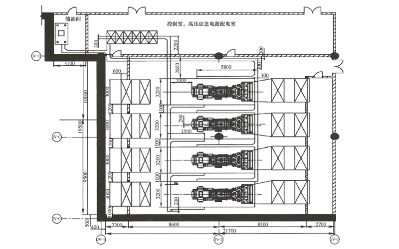 機(jī)場航站樓備用發(fā)電機(jī)房平面布置圖.png