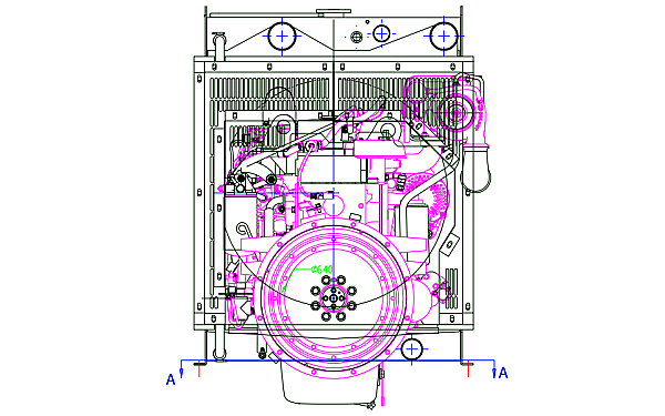 QSB5.9-G2東風(fēng)康明斯發(fā)動機外形尺寸后視圖.png