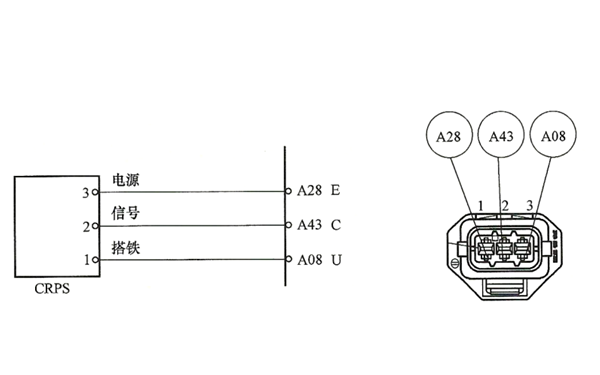 柴油發(fā)電機(jī)共軌壓力傳感器與ECU的電路連接圖.png