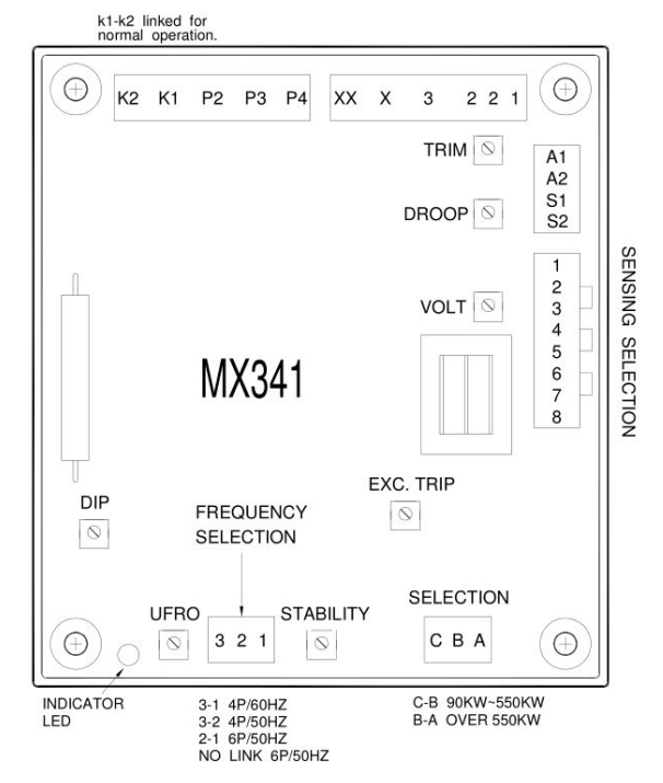 MX341調(diào)速板外型配置圖-斯坦福發(fā)電機(jī).png