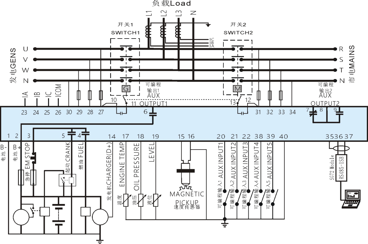 HGM6120NC柴油發(fā)電機(jī)接線電路圖-康明斯發(fā)電機(jī)組.png