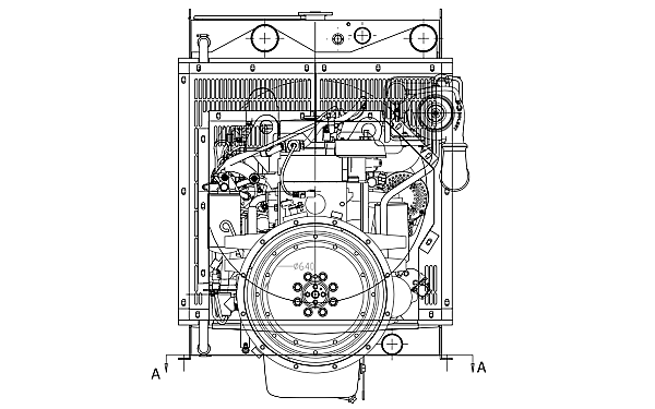 QSB5.9-G3東風(fēng)康明斯發(fā)動(dòng)機(jī)外形尺寸后視圖.png