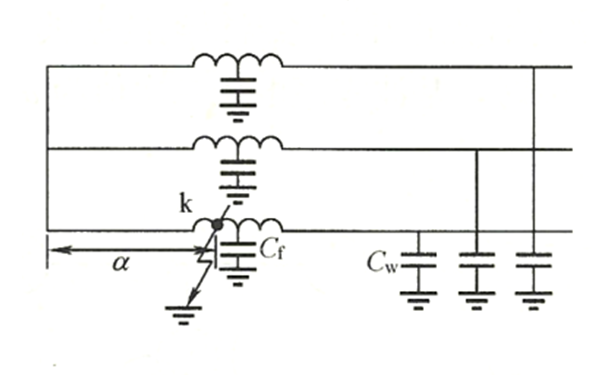 發(fā)電機定子繞組單相接地時的電路圖.png