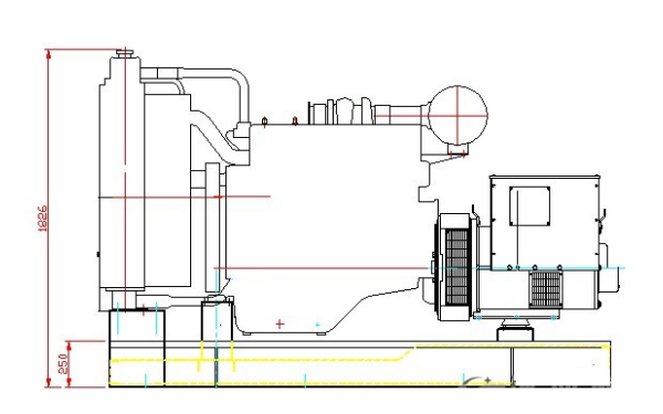 150KW柴油發(fā)電機(jī)組側(cè)視圖.png