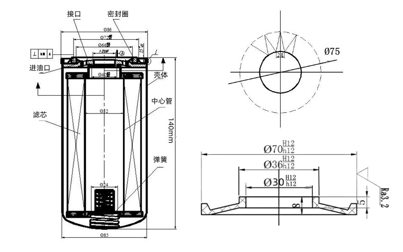 機油濾清器設(shè)計圖紙-康明斯柴油發(fā)電機組.png