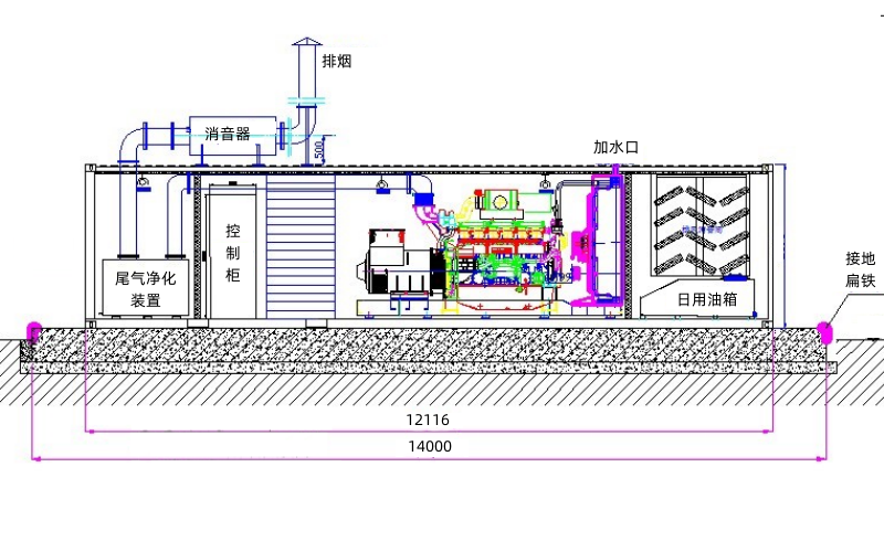 集裝箱柴油發(fā)電機(jī)組安裝設(shè)計圖.png