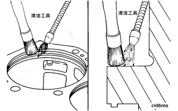 清潔缸套表面污垢示意圖-柴油發(fā)電機(jī)組.png